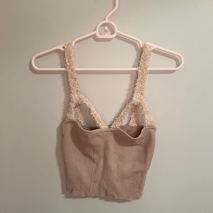 CIDER tank with floral straps